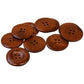 Large Dark Brown Wooden Button - 35mm - 1 3/8 inch - 4 hole - Wood Buttons (B21318)