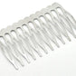 5 Silver Hair Combs - Nickel and Lead Safe - Wedding Bridal Comb - 39mm x 64mm (1.5'' x 2 1/2'') - Hair Clip Accessories  (15510)