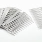 5 Silver Hair Combs - Nickel and Lead Safe - Wedding Bridal Comb - 39mm x 64mm (1.5'' x 2 1/2'') - Hair Clip Accessories  (15510)