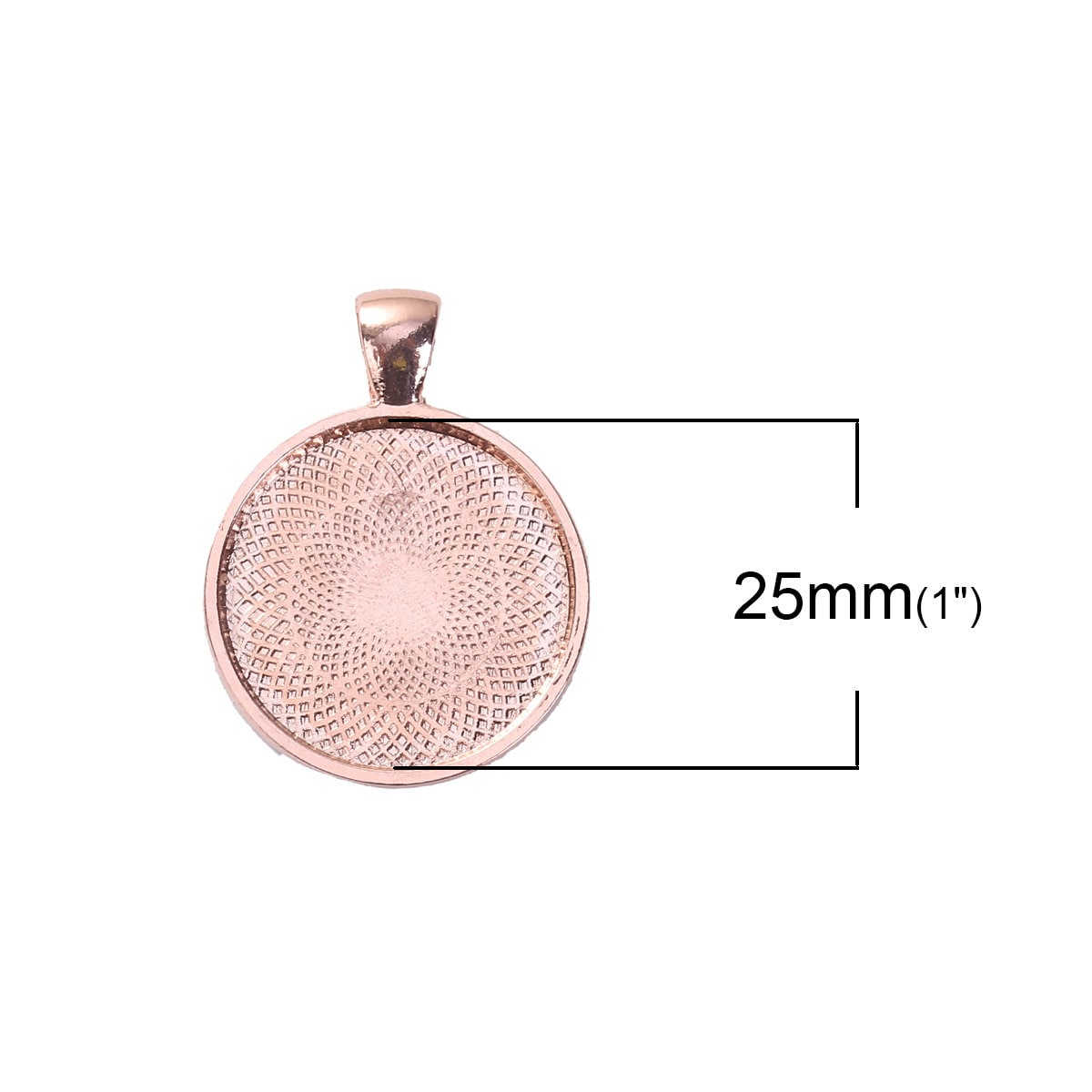 5 Rose Gold Cabochon Bezel Pendant Trays 25mm - Round 1 inch - Lead and Nickel Free B0090883