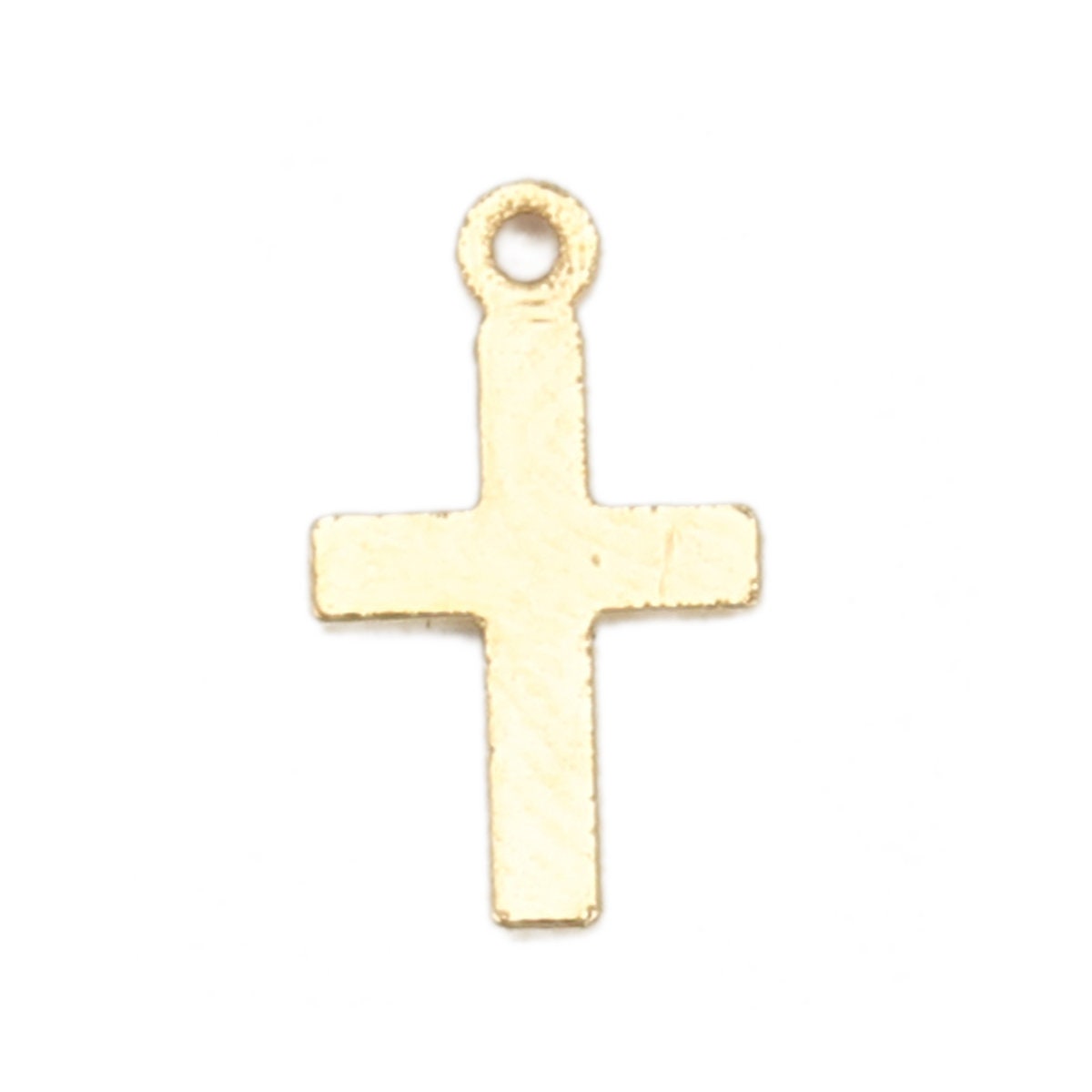 Gold Filled Cross Charms Pendants - 10mm x 6mm (3/8" x 1/4") - Lead and Nickel Safe - Metal Charm or Pendants (B0124271H)