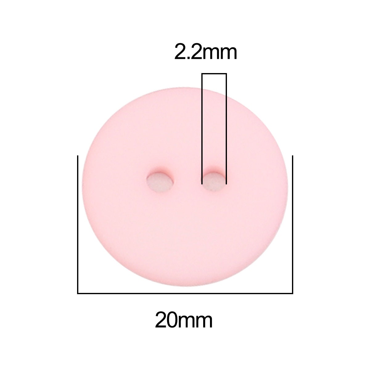 Pink Sewing Buttons - 20mm - Resin Button - Pink Color 0259063