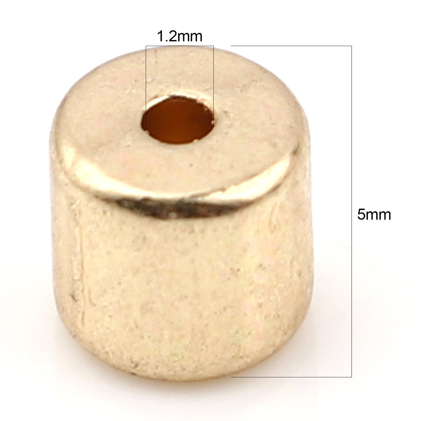 Heishi Gold Plated Beads - Column Shape - Spacer Beads - Rondelle - Approx. 5mm x 4mm thick, hole: 1.2mm (835)