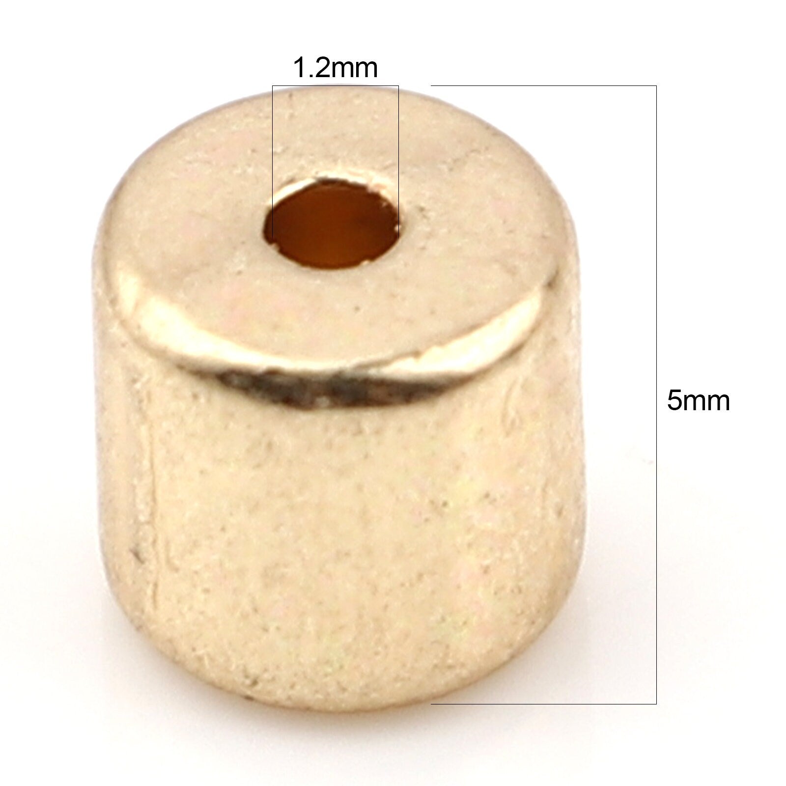 Heishi Gold Plated Beads - Column Shape - Spacer Beads - Rondelle - Approx. 5mm x 4mm thick, hole: 1.2mm (835)