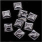 50 - 25mm Clear Glass Cabachons, Glass Square Domes - Square - 1 Inch