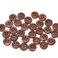 50 Dark Brown Wooden Buttons - 15mm - 4 Hole - Wood Button (b10383)