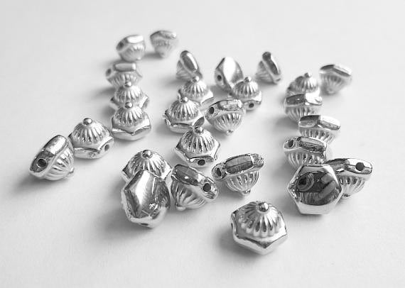 100 Silver Rivet Stud Spikes - 8mm - Sew on - Glue on - Acrylic - Rivets Studs Spike