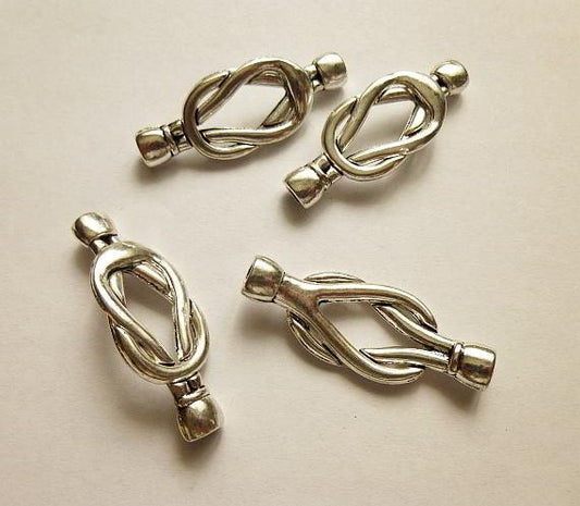 5 Silver Magnetic Clasp - 48mm x 18mm (1 7/8" x 6/8") - Silver Clasp for Leather Cord or Bracelet (B21411)