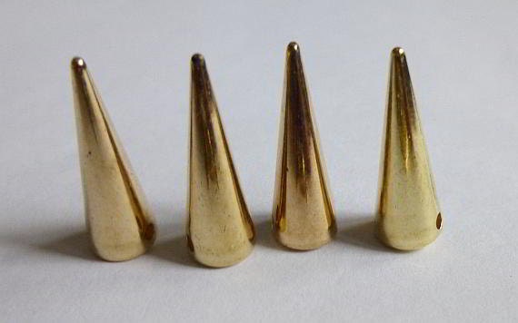 Gold Rivet Stud Spikes - 20mm x 6mm - Sew on - Glue on - Acrylic - Rivets Studs Spike