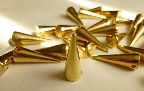 Gold Rivet Stud Spikes - 20mm x 6mm - Sew on - Glue on - Acrylic - Rivets Studs Spike