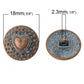 Metal Shank Sewing Buttons - Round Antique Copper Patina - Heart Design - 18mm - Metal Buttons - Shank Buttons B55752(b55752-p)