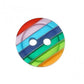 Buttons In Striped Multi Colors - 12mm - 2 Hole - Rainbow Buttons - Small Assorted Acrylic Buttons (903)