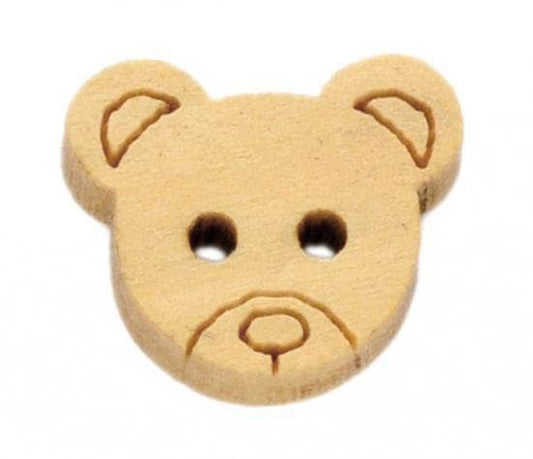 Teddy Bear Buttons, Baby Buttons, Doll Clothes Buttons Small Wooden Buttons, 13mm, 1/2 Inch (28)