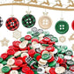 Christmas Holiday Buttons - Assorted - Red, Green, Black, Natural - Holiday Wood Button- Christmas Wooden Buttons (christmas-assorted-t-p)