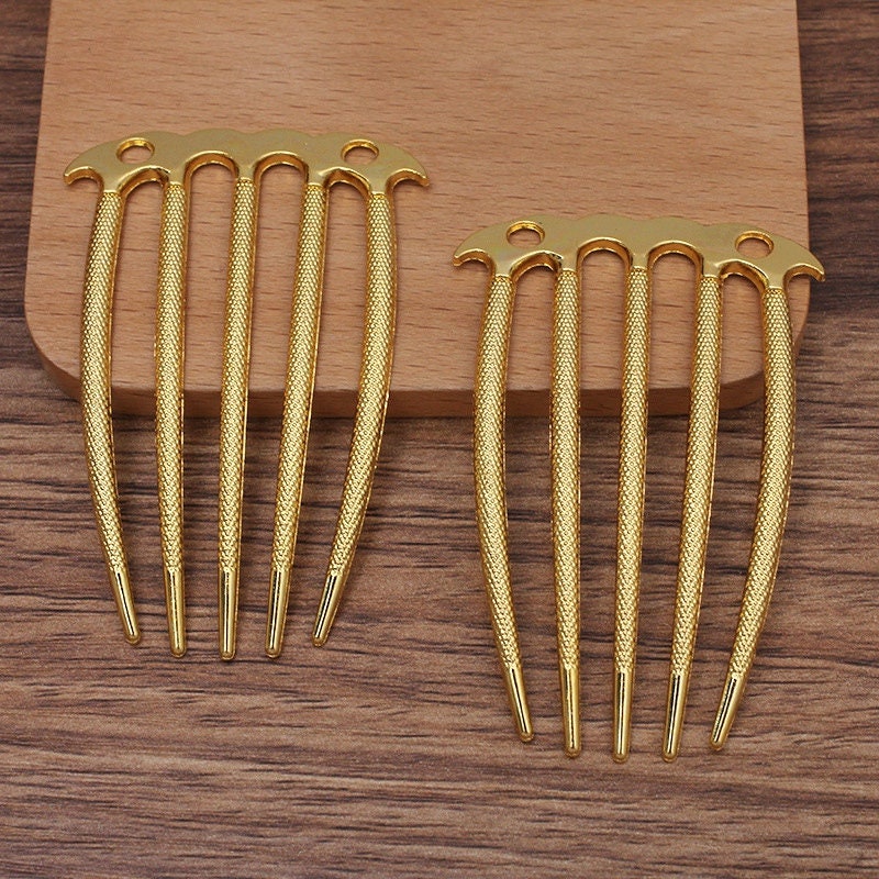 5 Silver or Gold Hair Combs - Nickel Free - Lead Free - Wedding Bridal Comb - 3" x 1 7/8" - Hair Clip Accessories - Silver or Gold Comb 426