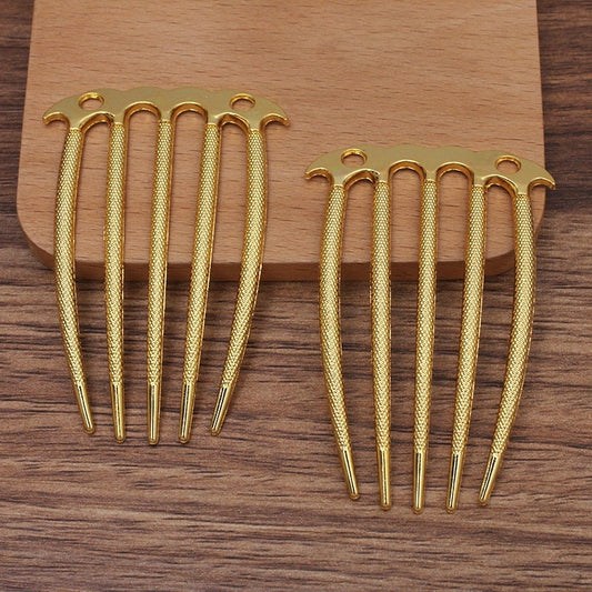 5 Silver or Gold Hair Combs - Nickel Free - Lead Free - Wedding Bridal Comb - 3" x 1 7/8" - Hair Clip Accessories - Silver or Gold Comb 426