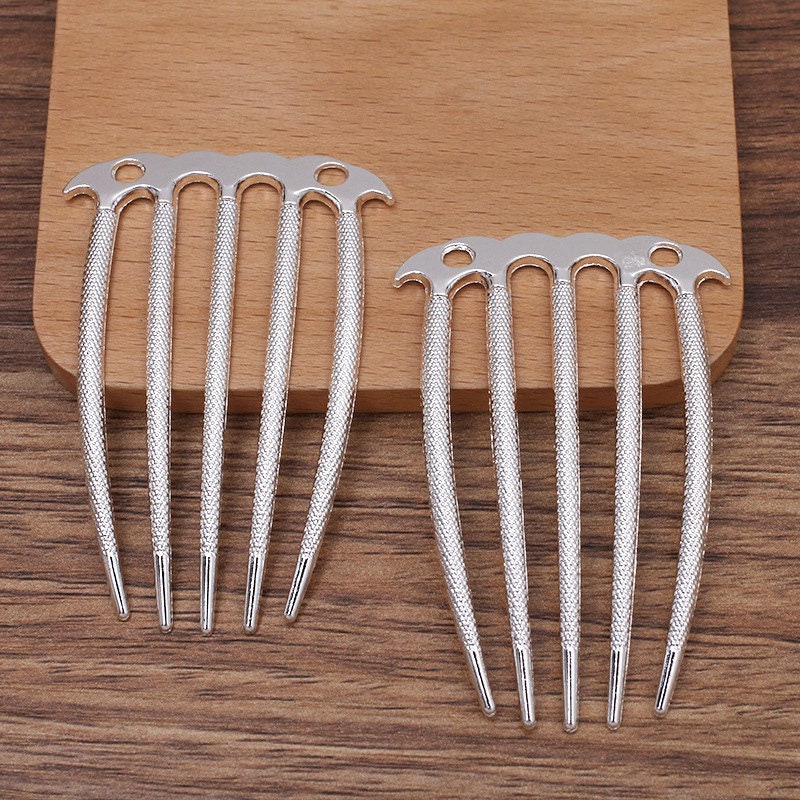 5 Silver or Gold Hair Combs - Nickel Free - Lead Free - Wedding Bridal Comb - 3" x 1 7/8" - Hair Clip Accessories - Silver or Gold Comb 426