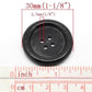 Black Wooden Buttons - 25mm (approx. 1 Inch) ) (99)