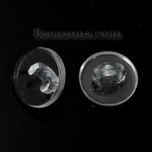 Clear Shank Button Back 10mm - Turn Flat Backed Buttons Into Shank Buttons - Small Transparent Shank Buttons (33)