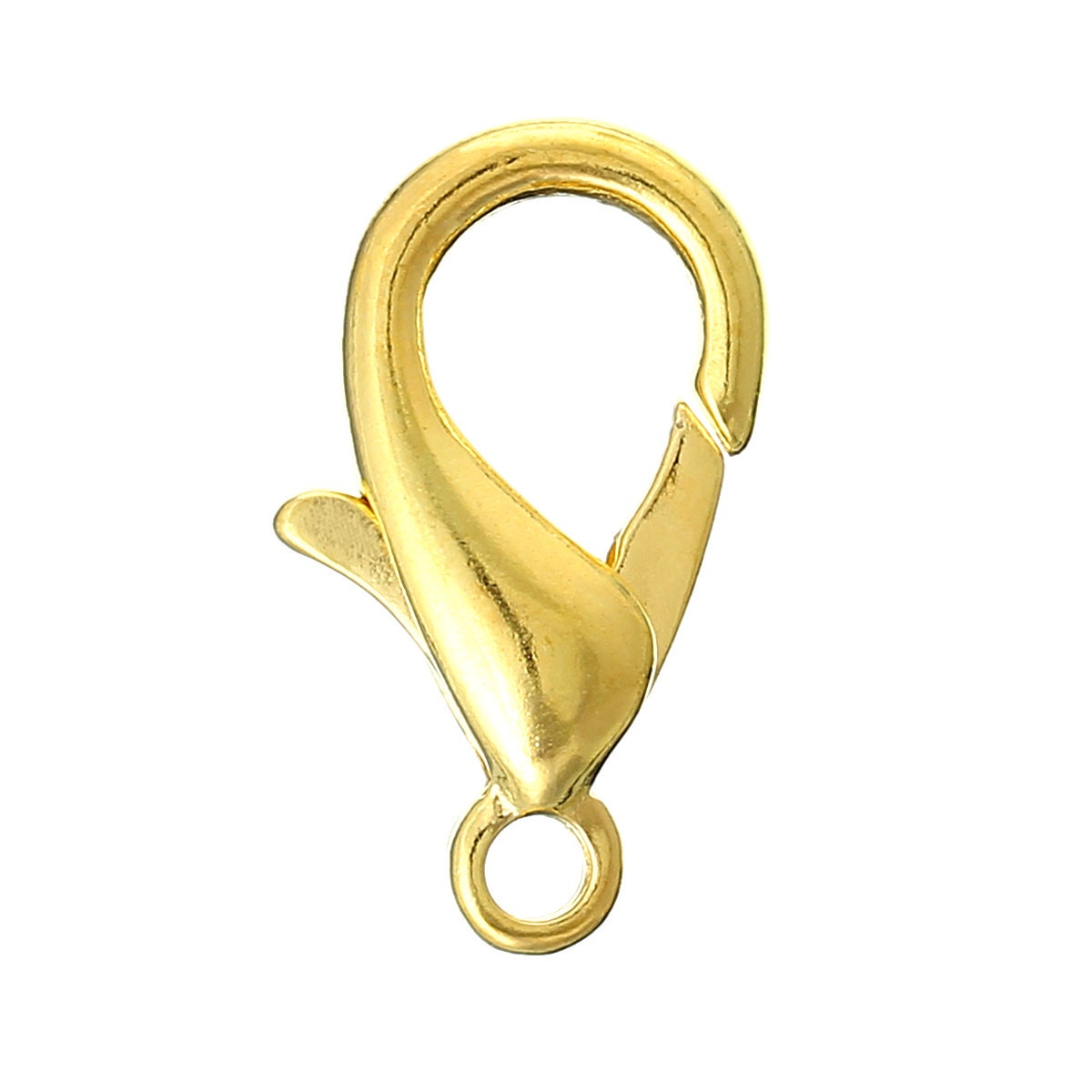 5/50 Large Gold Plated Lobster Clasps - 21mm x 12mm - Parrot Clasp Gold (34167)