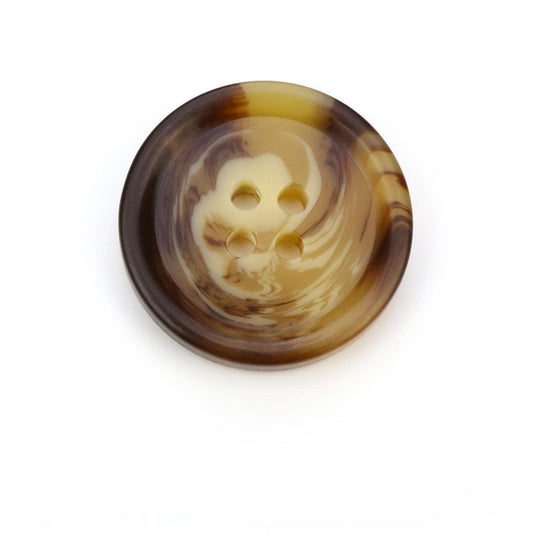 Large Brown Tan Beige Resin Buttons - Marble Effect - 30.5mm - 4 Hole - Acrylic Buttons (737135)