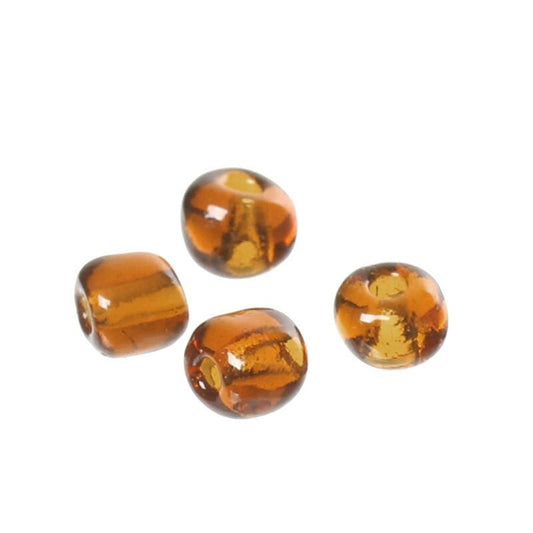 6/0 Glass Seed Beads 25g 1000 Beads - Tawny - 4mm x 3mm - Small Glass Beads (32986)