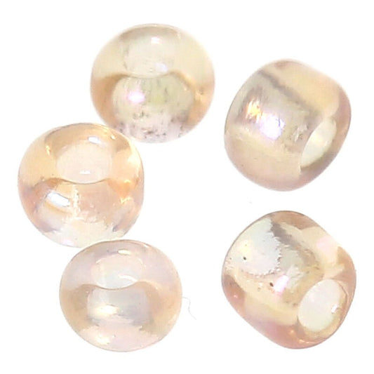 10/0 Glass Seed Beads 25g (1667 Beads) - Light Pink AB Color - 2mm x 2mm - Small Glass Beads (33061)