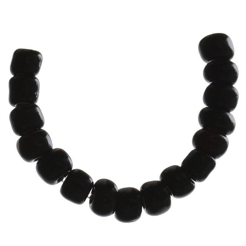 8/0 Ceramic Seed Beads 25g (781 beads) - FREE Storage Vial - Black - 3mm x 3mm - Small Ceramic Beads (33025)