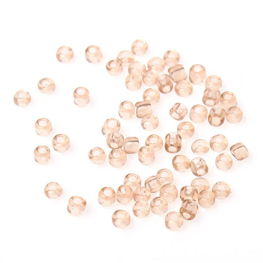 10/0 Glass Seed Beads 25g - 3125 Beads - Peachy Beige - 2mm x 2mm - Small Glass Beads (33630)