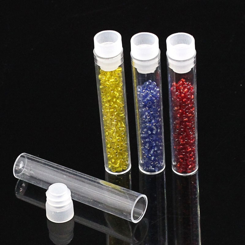 8/0 Ceramic Seed Beads 25g (781 beads) - FREE Storage Vial - Black - 3mm x 3mm - Small Ceramic Beads (33025)