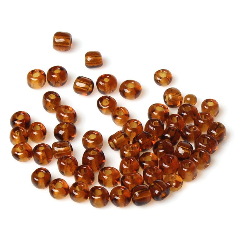 6/0 Glass Seed Beads 25g 1000 Beads - Tawny - 4mm x 3mm - Small Glass Beads (32986)