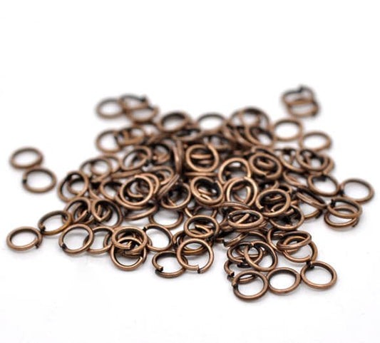 Copper Open Jump Rings - 5mm x 0.7mm - Jump Rings Copper Finish - Lead Nickel Safe -100/1200 pieces (14784)