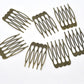 5 Bronze Hair Combs - Nickel Free - Lead Free - Wedding Bridal Comb - 39mm x 26mm - Hair Clip Accessories - Silver Comb (14362)